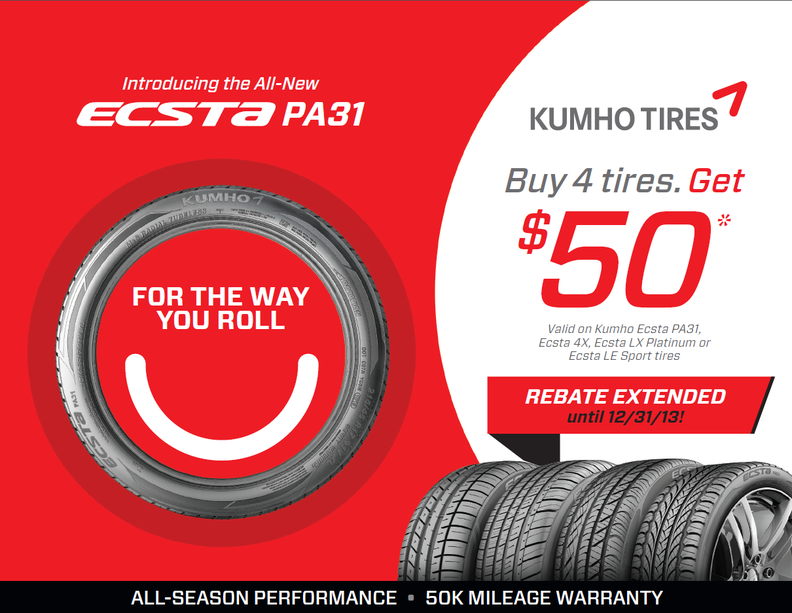 Kumho extends fall rebate promotion Tire Business