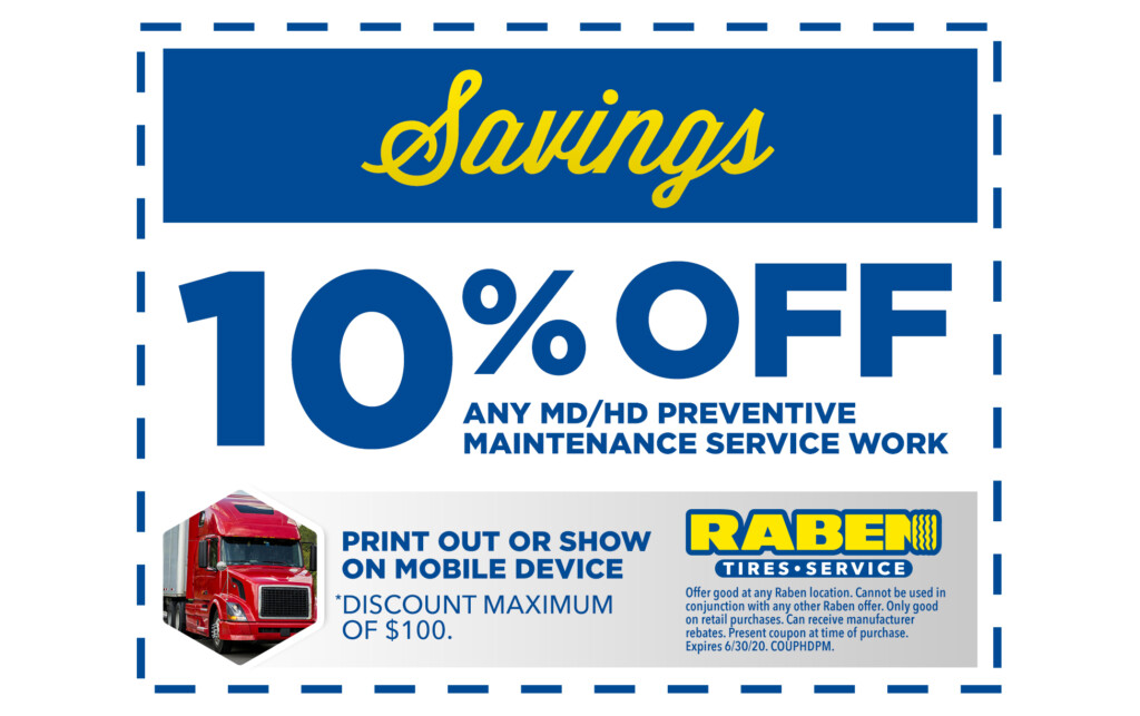 Medium Heavy Duty Service PM Coupon Raben Tire Commercial