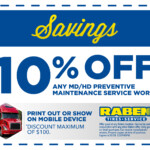 Medium Heavy Duty Service PM Coupon Raben Tire Commercial