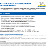 Michelin Printable Rebate Form