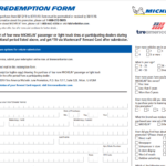 Michelin Tires Rebates 2022 Printable Rebate Form