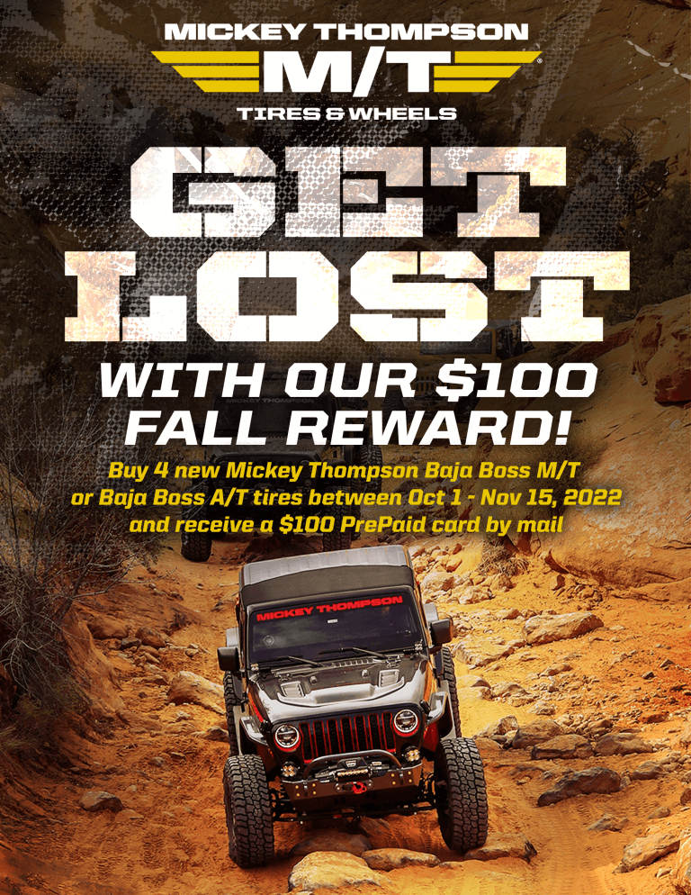 Mickey Thompson Tire Rebate Get Up To 100 Rebate 10 1 22 11 15 