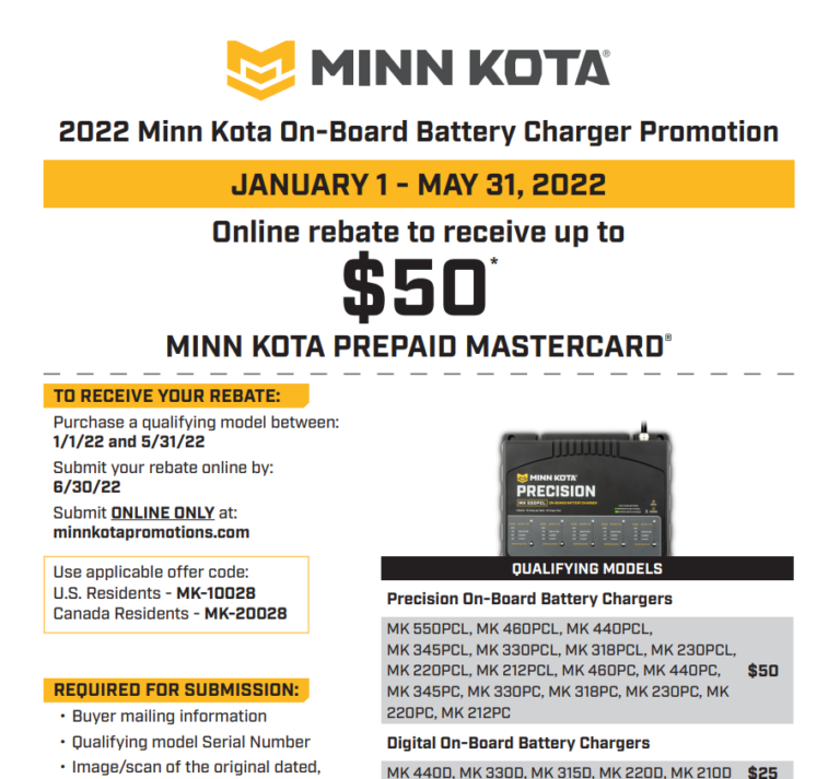 Minn Kota Rebate Form Printable Rebate Form