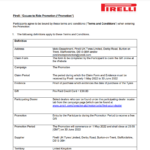 Pirelli Motorcycle Tires Rebate Printable Rebate Form