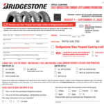 Rebate Bridgestone Tires Printable Rebate Form