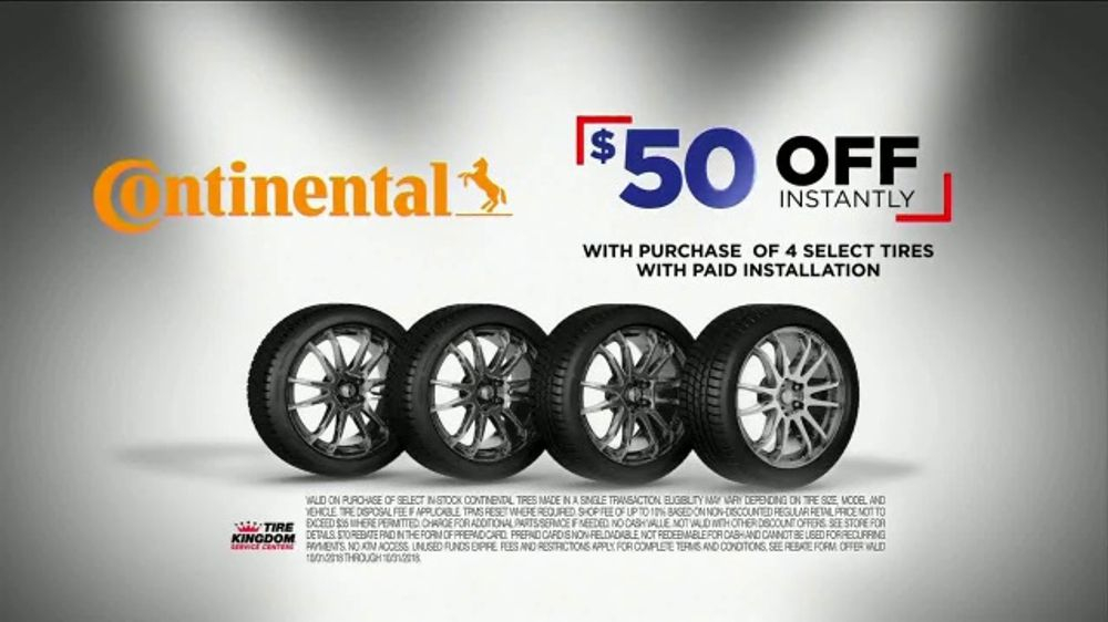 Tire Kingdom Big Brands Bonus Month TV Commercial Continental Tires 