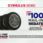 Tire Kingdom Stimulus Savings Event TV Spot Mail in Rebate