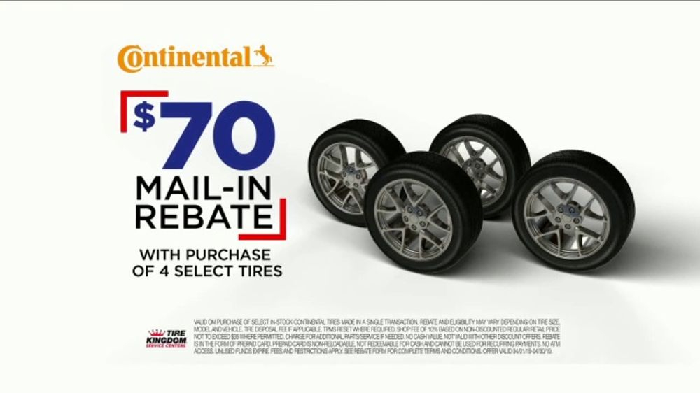 Tire Kingdom TV Commercial Continental Tires Buy Three Get One