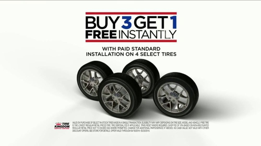 Tire Kingdom TV Commercial Continental Tires Buy Three Get One 