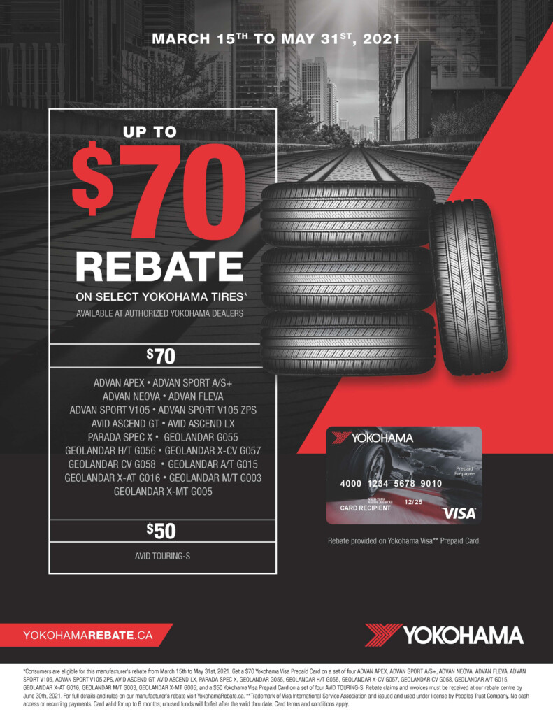 Yokohama Spring 2021 Rebate Signature Tire Centres