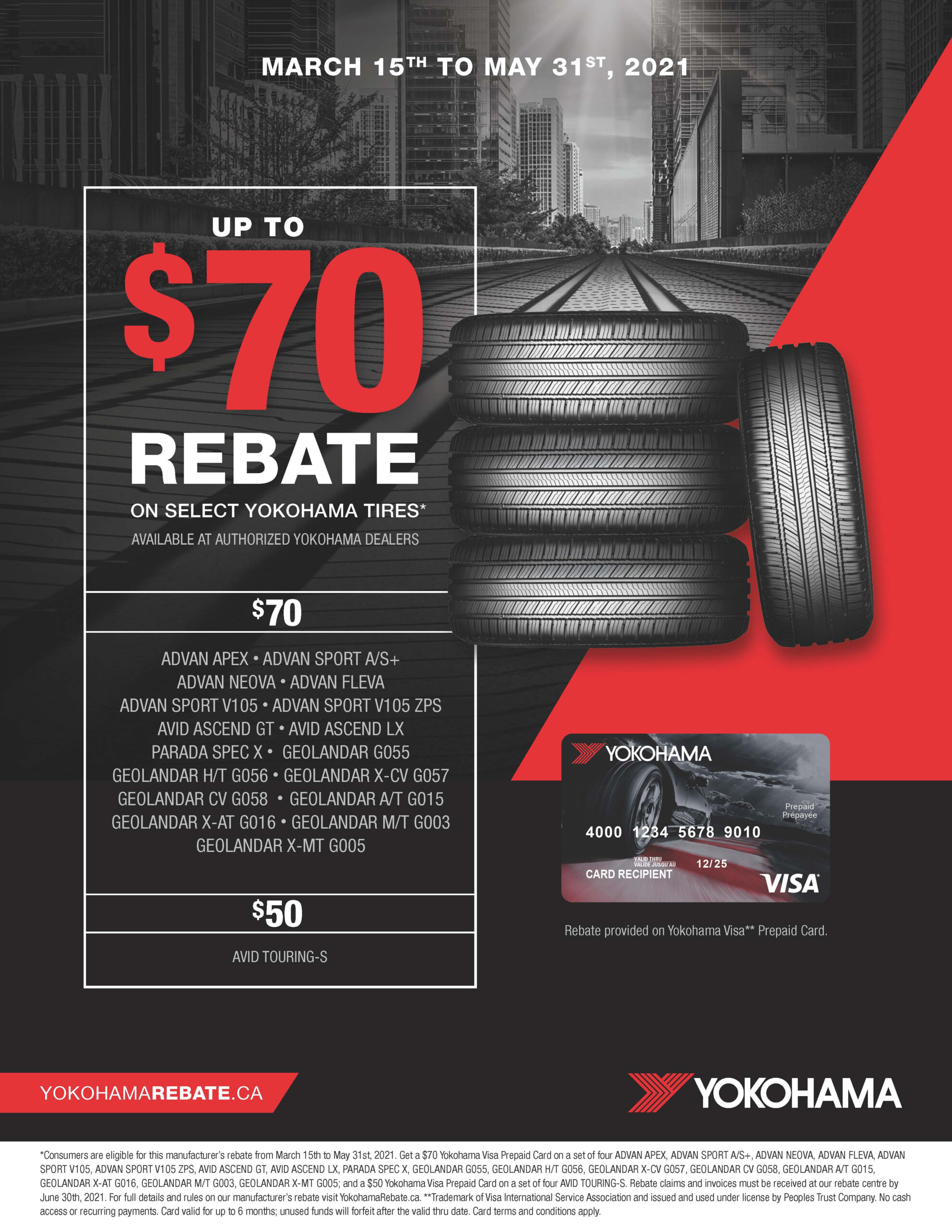 Yokohama Spring 2021 Rebate Signature Tire Centres