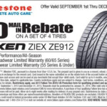 50 Mail In Rebate On Set Of 4 Tires Falken Ziex ZE912 Coupon