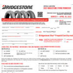 Bridgestone Printable Rebate Form