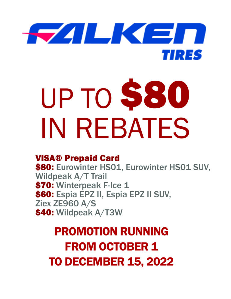 Falken Tires Rebate Fall 2022 John s Auto Service