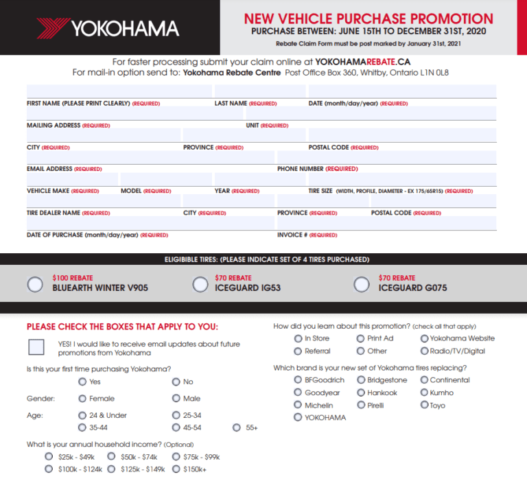 Ford Tire Rebate Form 2023 Printable Rebate Form FordRebates