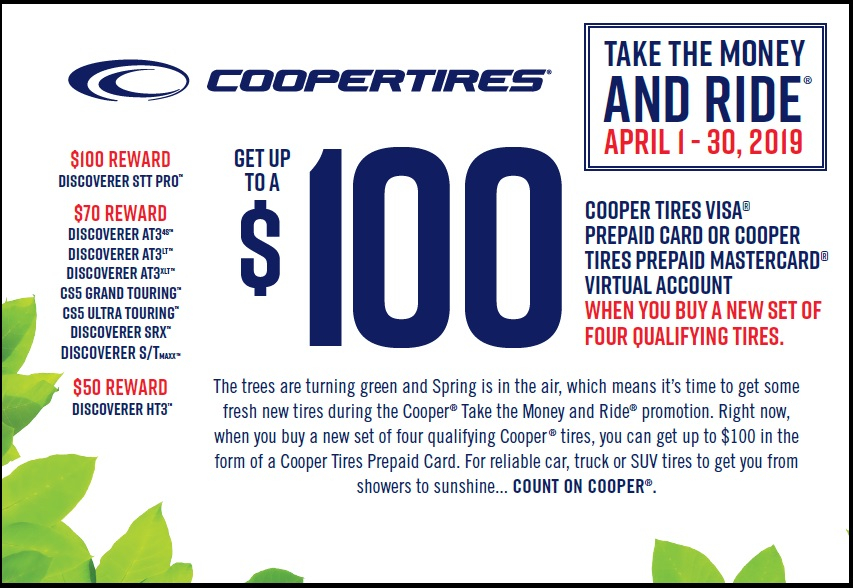 SPONSORED Cooper Tires Take The Money And Ride Offer Continues At 