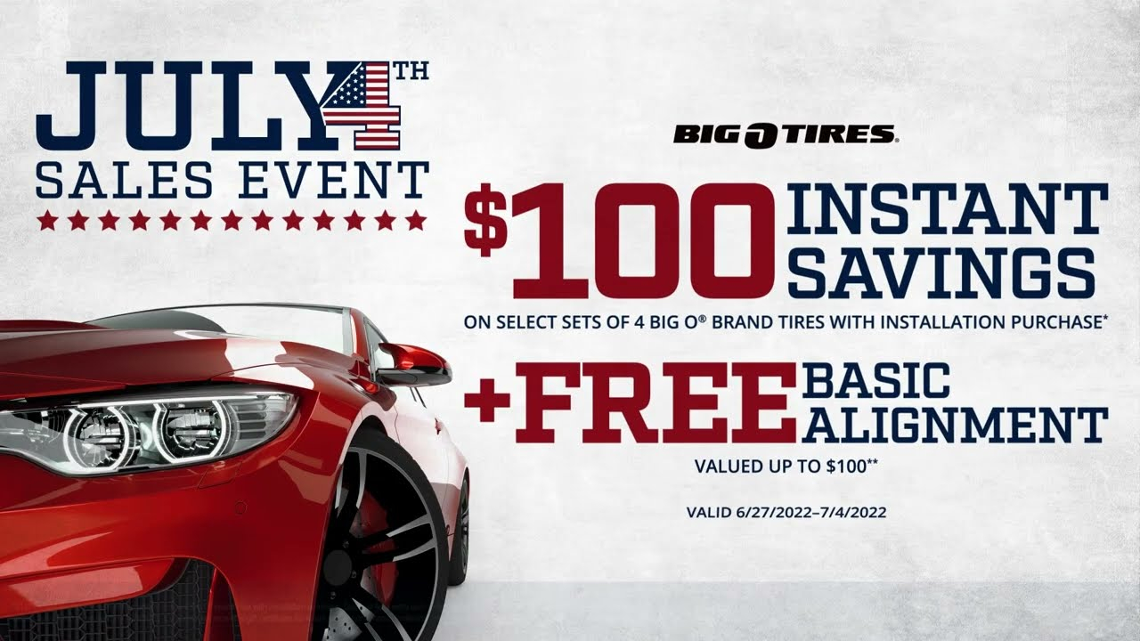 Big O Tire 4th Of July Savings YouTube