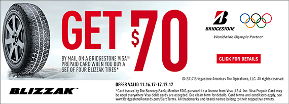 Bridgestone Tire Winter 2017 Tire Rebate Tire Sales And Service In 