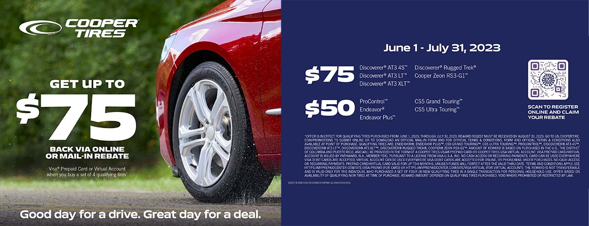 Cooper Summer 2023 Tire Rebate