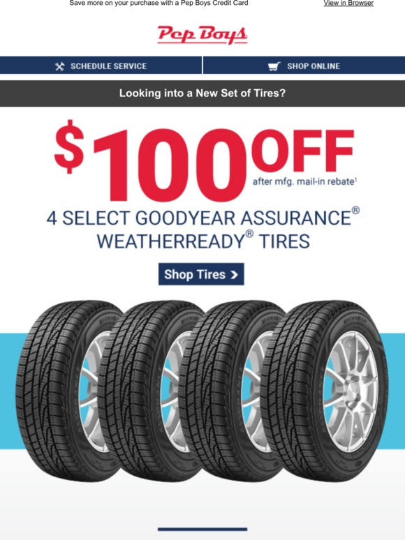 Goodyear Tires Rebate 2022 Pep Boys 2022 Tirerebate