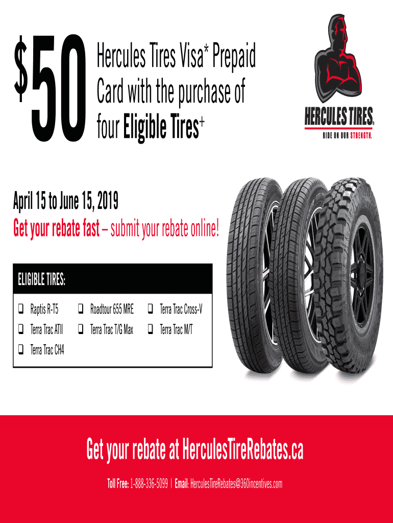 Hercules Tire Rebate Fill Online Printable Fillable Blank PdfFiller