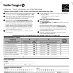 Hunter Douglas Rebate Form Pdf Printable Rebate Form