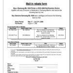 Mail in Rebate Form