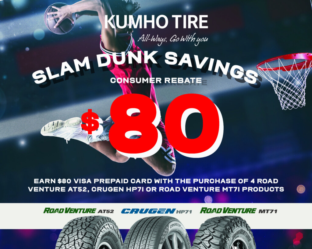 NBA Sponsor Kumho Offering Slam Dunk Rebate Tire Business