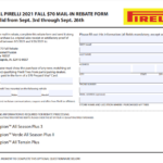 Pirelli Rebate Form And Its Benefits For Your Wallet Printable Rebate