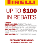 Pirelli Tires Spring Rebate Tirecraft