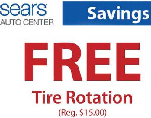 Sears Auto Center Coupon For Free Tire Rotation Exp February 1 2014