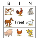 Tiere Bingo Card