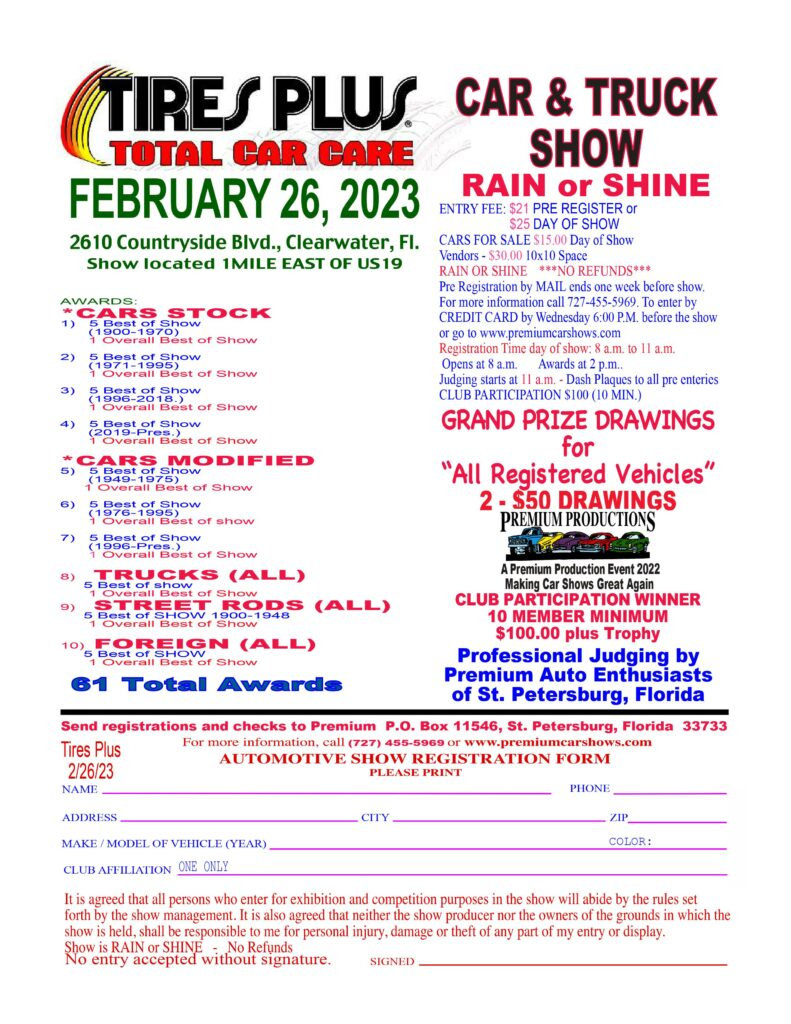 Tires Plus Car Truck Show FL Carcruisefinder